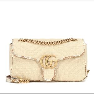 Gucci Marmont Beige Raffia